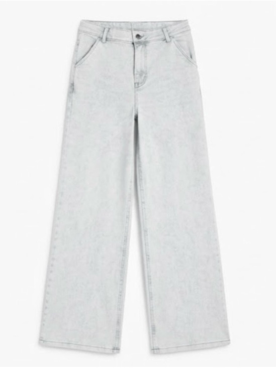 HUE Denim - HUE Light Wash Acid Wash Denim Leggings Wide Leg Pants (Size M)